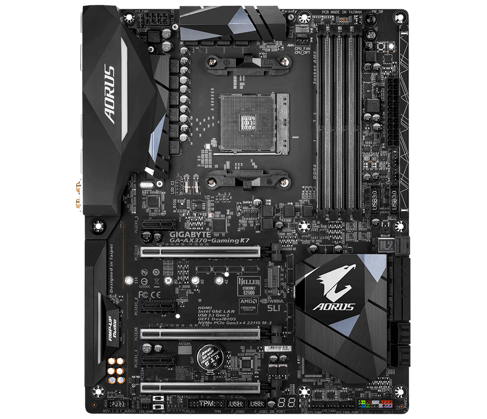 Gigabyte X370 AORUS Gaming K7 (gaax370gamingk7) características