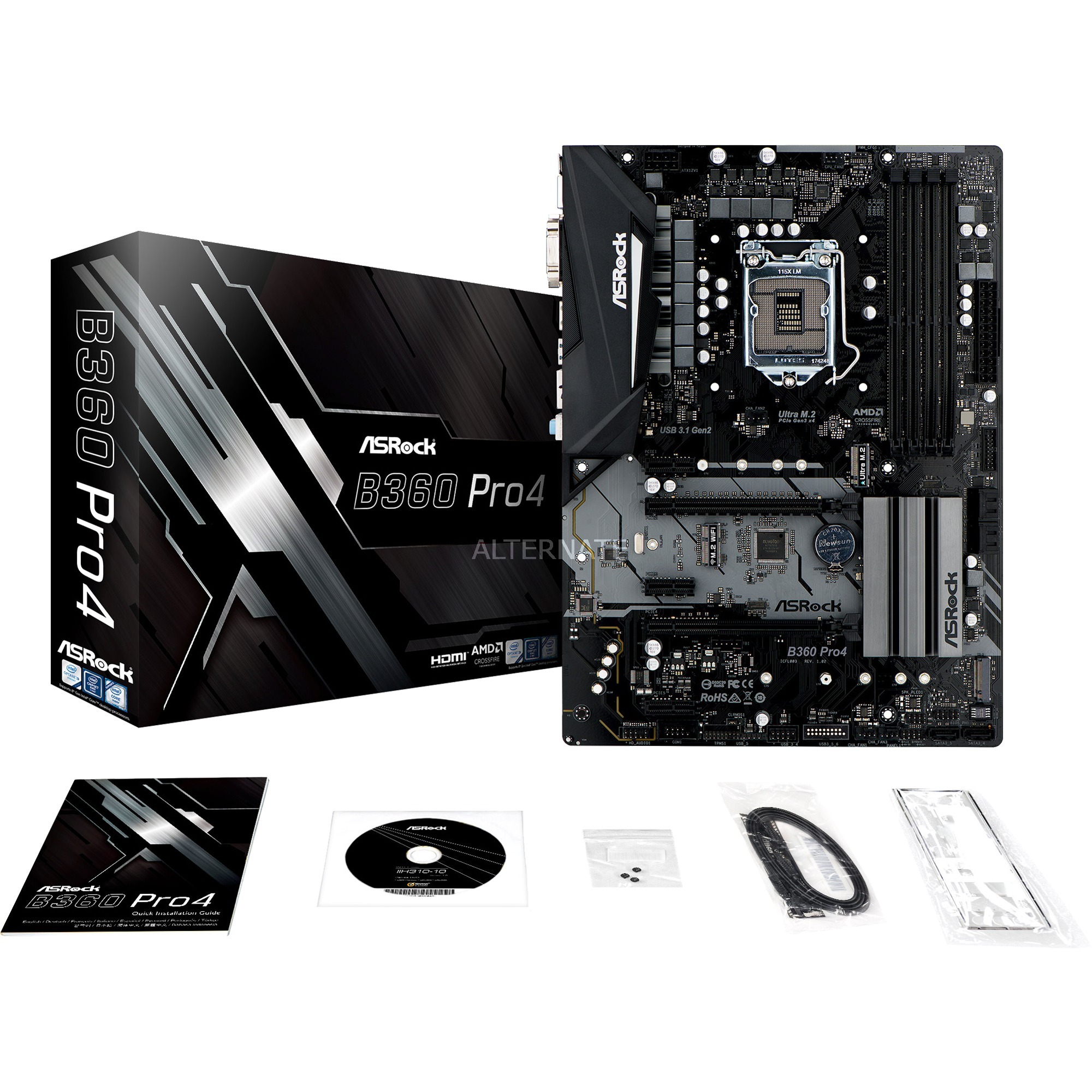 Asrock b360 pro4 какие процессоры поддерживает