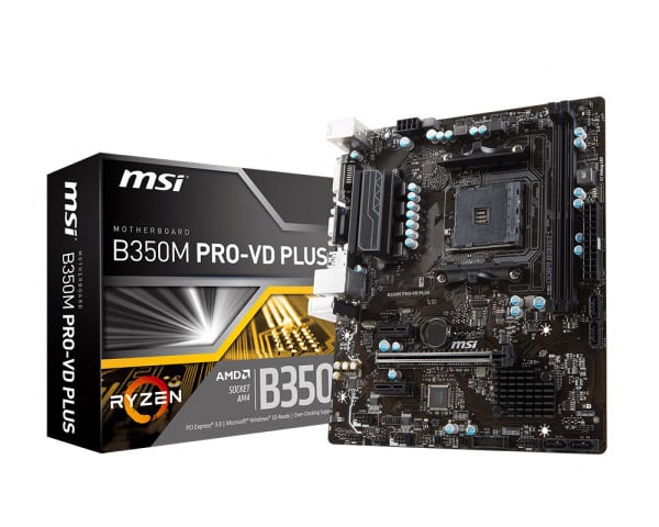 Msi b350m pro vd plus какие процессоры поддерживает