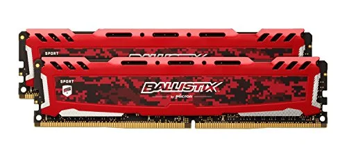Memoria RAM de 4 GB DDR4, 2400 MT/s, PC4-19200, Single Rank x8, DIMM, 288-Pin rojo Ballistix Sport LT BLS4G4D240FSE 