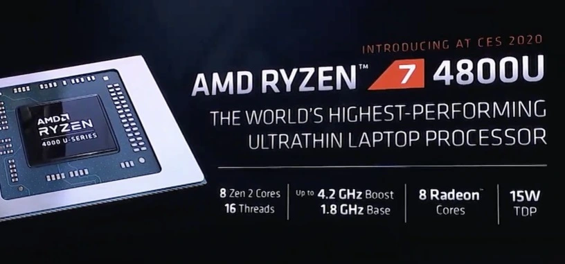 AMD presenta los Ryzen 4000 de portátiles de hasta ocho núcleos