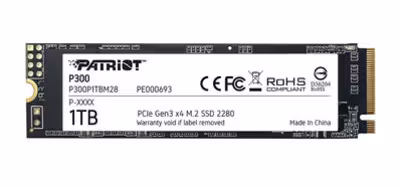 Patriot presenta la serie P300 de SSD de tipo PCIe