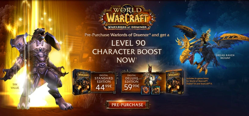 La quinta ampliación de World of Warcraft, Warlords of Draenor, está disponible en compra anticipada