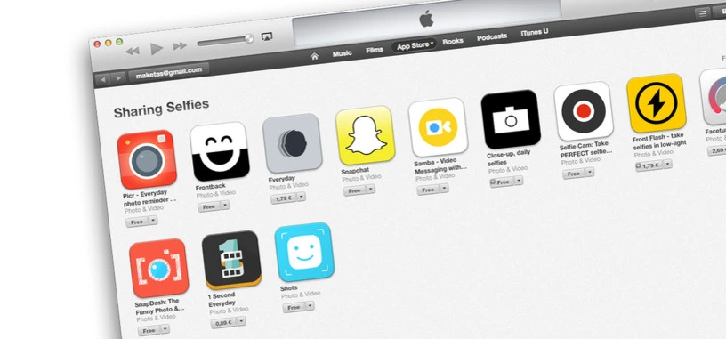 Apple añade una categoría de aplicaciones para 'compartir selfies' en la App Store