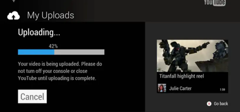 Xbox One se actualiza para poder subir vídeos de juego directamente a YouTube