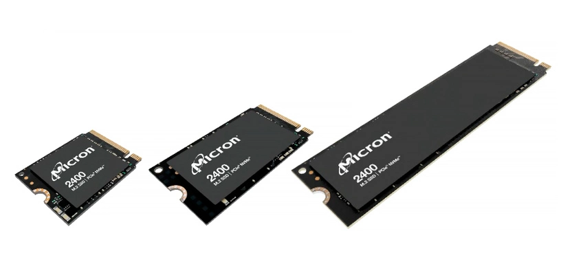 Micron anuncia la serie 2400 de SSD tipo PCIe 4 con NAND QLC de 176 capas