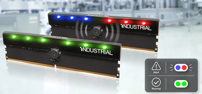 TEAMGROUP anuncia módulos DDR5-5600 de diseño industrial con ledes RGB de alerta