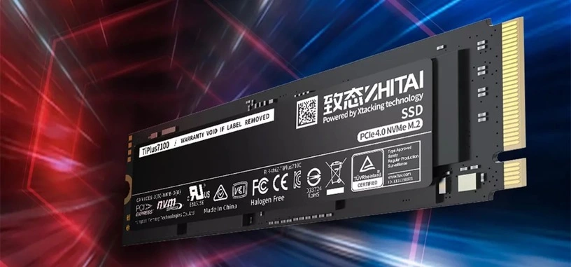 YMTC tiene en producción su unidad Zhitai TiPlus 7100 de tipo PCIe 4.0 con NAND 3D de 232 capas