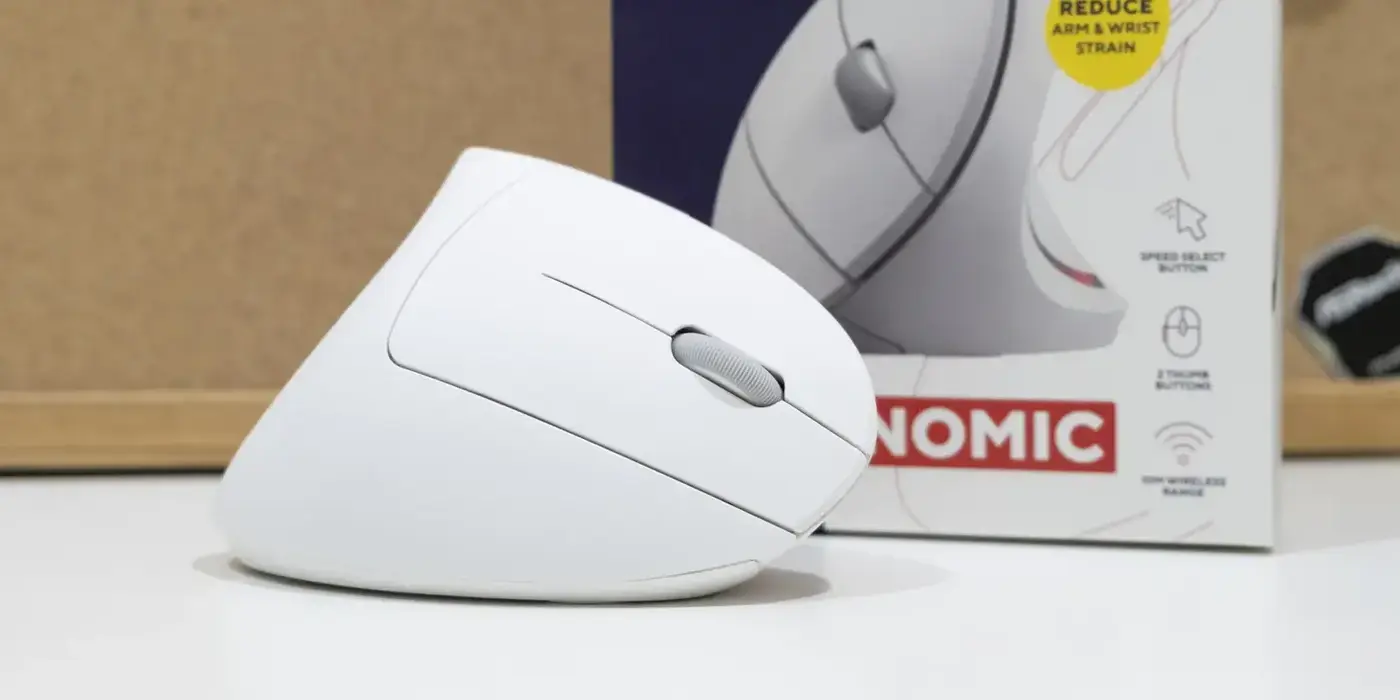  Verto Ergonomic Wireless Mouse - White