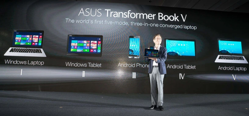 Asus presenta Transformer Book V, una tableta híbrida Android/Windows 8 con teléfono incluido