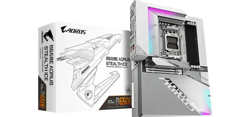 Gigabyte anuncia la placa base B650E Aorus Stealth Ice de conectores invertidos