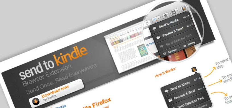 Amazon saca un addon para Firefox para enviar información del navegador directamente al Kindle