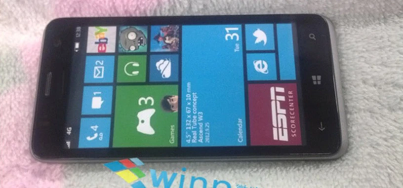 Se filtran imágenes del Huawei Ascend W3, con Windows Phone 8