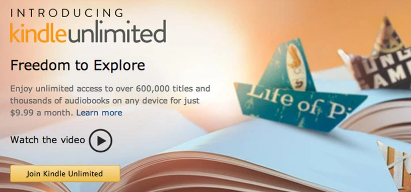 Amazon presenta oficialmente Kindle Unlimited, su 'tarifa plana' para eBooks y audiolibros