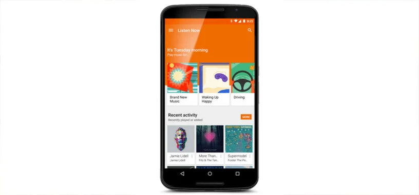 Google Play Music se actualiza con nuevo diseño 'Material Design' y listas de música supervisadas