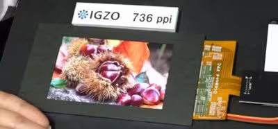 Sharp presenta una pantalla de 4,1 pulgadas con resolución 2560 x 1600 píxels