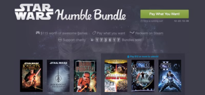 'Star Wars Humble Bundle' ya ha recaudado 2 M$, paga lo que quieras por 9 juegos