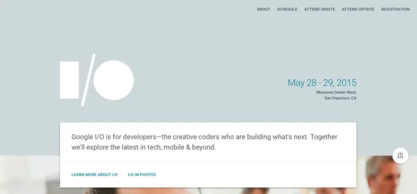 El congreso de desarrolladores Google I/O 2015 tendrá lugar el 28 y 29 de mayo