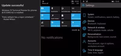 La próxima beta de Windows 10 para teléfonos funcionará en más modelos