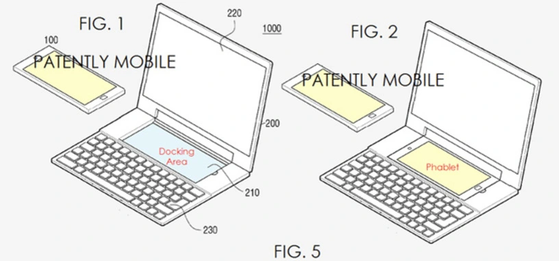 Samsung patenta un portátil-dock para una phablet con arranque dual Windows-Android