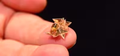 Este robot de origami se monta a sí mismo, se mueve y luego se disuelve