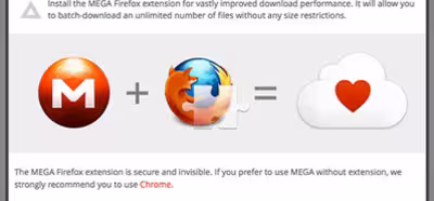 Mega saca una extensión para Firefox para solucionar la velocidad en las descargas