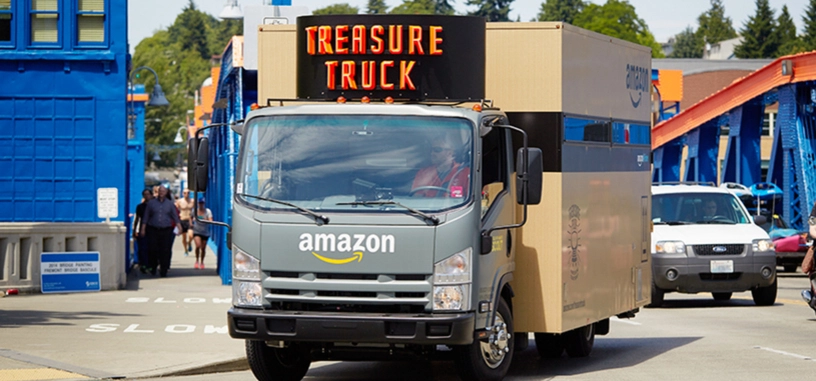 Las nuevas ofertas especiales de Amazon llegan a Seattle en forma de 'camión del tesoro'