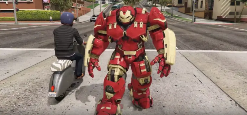 La armadura Hulkbuster de Iron Man llega a las calles de Los Santos con este mod de 'GTA V'