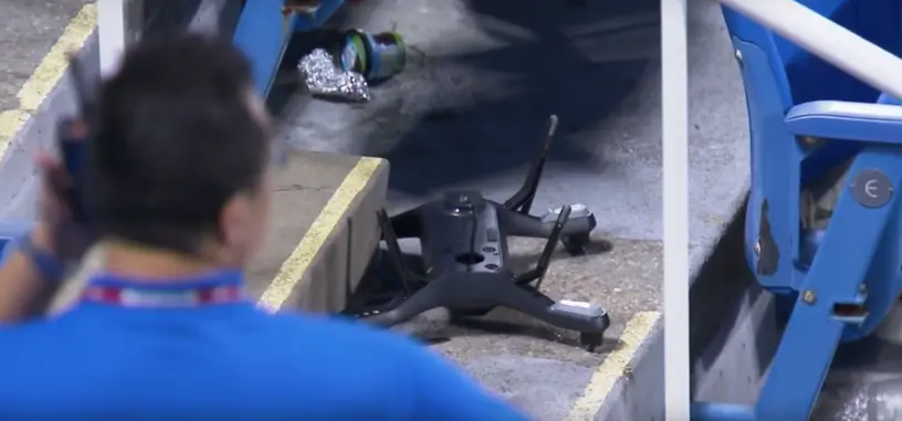 Se estrella un dron en un partido del US Open, detienen a su dueño por imprudencia temeraria