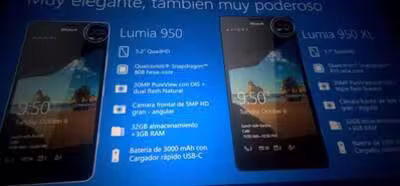 Unas transparencias de Microsoft confirman las características de los Lumia 550, 950 y 950 XL