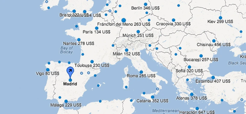 Google Flight Search llega a España, Francia, Italia, Holanda y Reino Unido