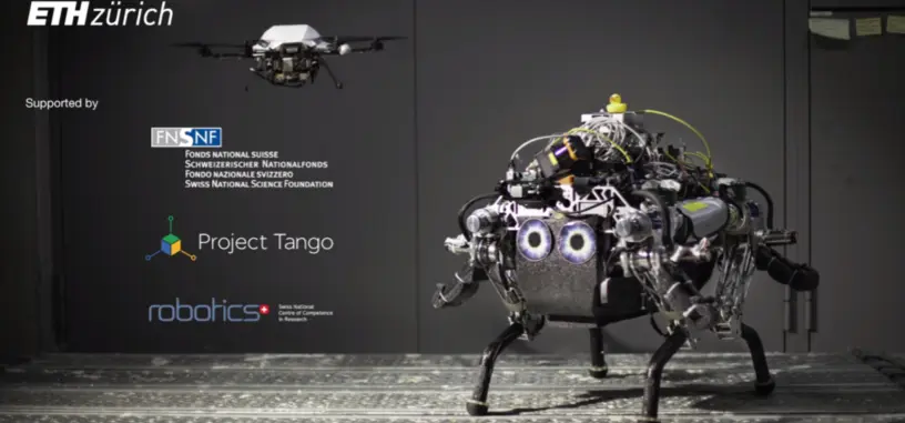 Un dron es el compañero perfecto para que un robot camine seguro por terreno desconocido