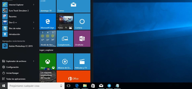 Microsoft publicitará 'aplicaciones sugeridas' en el menú de inicio de Windows 10