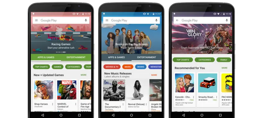 Google actualiza Play Store con un rediseño y compras usando el lector de huellas