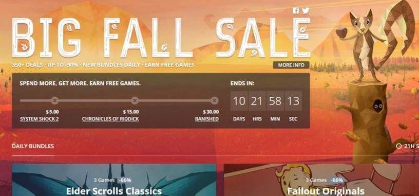 Nueva oportunidad de conseguir juegos baratos con las rebajas de otoño de GOG