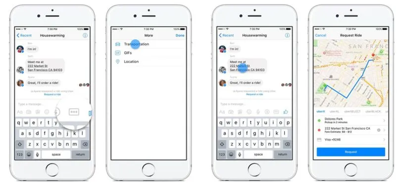 Ahora puedes solicitar tu Uber a través de Facebook Messenger
