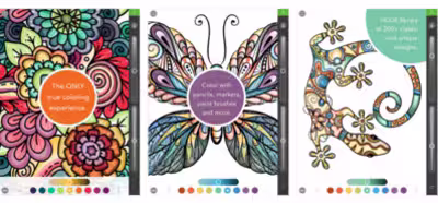 Pigment es un libro de colorear para adultos en formato digital para tabletas