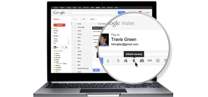 Gmail y Google Wallet permitirán enviar y recibir dinero como adjuntos