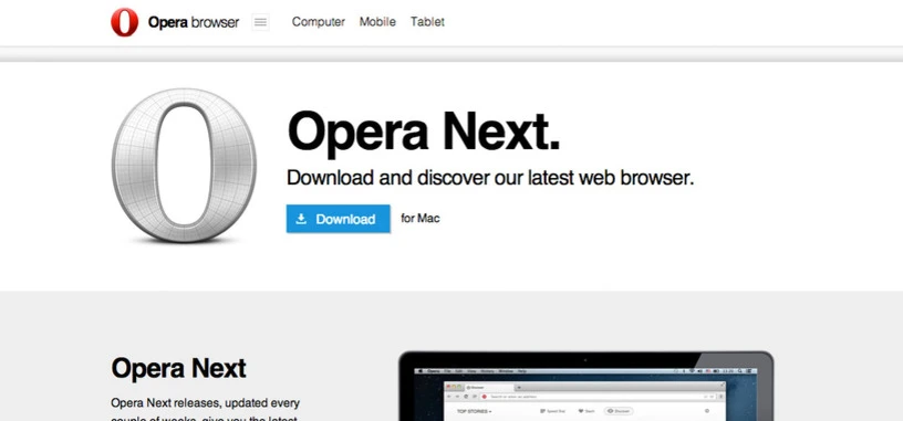Ya está disponible la nueva versión de Opera basado en el motor WebKit