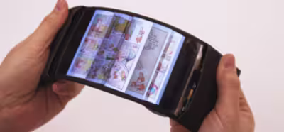 Desarrollan una pantalla flexible que permite interactuar con ella doblándola