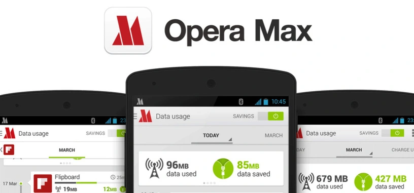 Opera Max te notificará de las aplicaciones que consumen datos en segundo plano