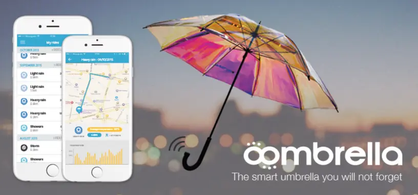 Oombrella es un paraguas inteligente que puede predecir el clima