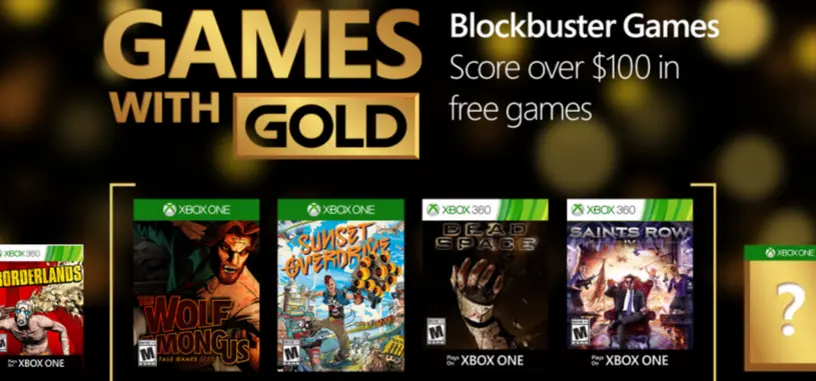 Microsoft confirma los juegos de abril de Xbox Live Gold