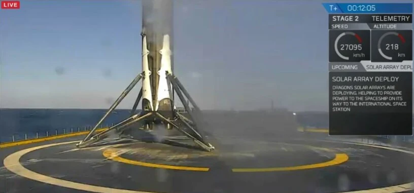 SpaceX finalmente consigue aterrizar el Falcon 9 en una plataforma marina