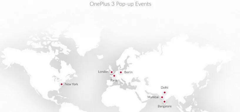 OnePlus 3 se podrá comprar y probar en 7 tiendas alrededor del mundo