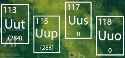 Los cuatro nuevos elementos químicos por fin tienen nombre oficial