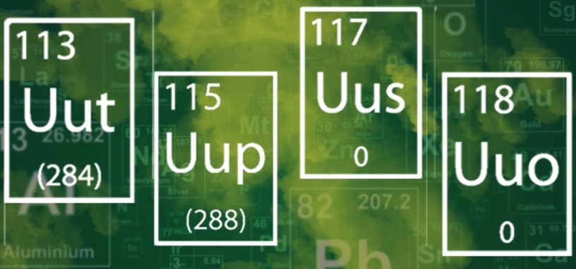 Los cuatro nuevos elementos químicos por fin tienen nombre oficial