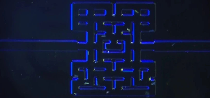 Crean un Pac-Man microscópico para mostrar el comportamiento de microorganimos