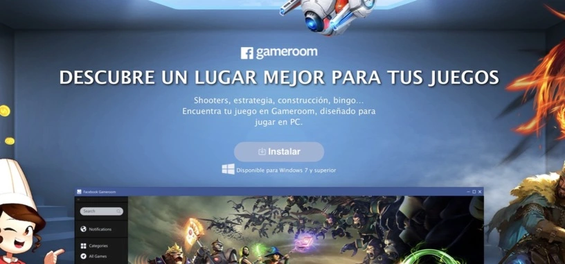 Facebook anuncia Gameroom, su plataforma de juegos para Windows