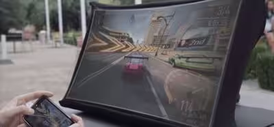 SPUD es una pantalla fácil de transportar y que se abre como un paraguas